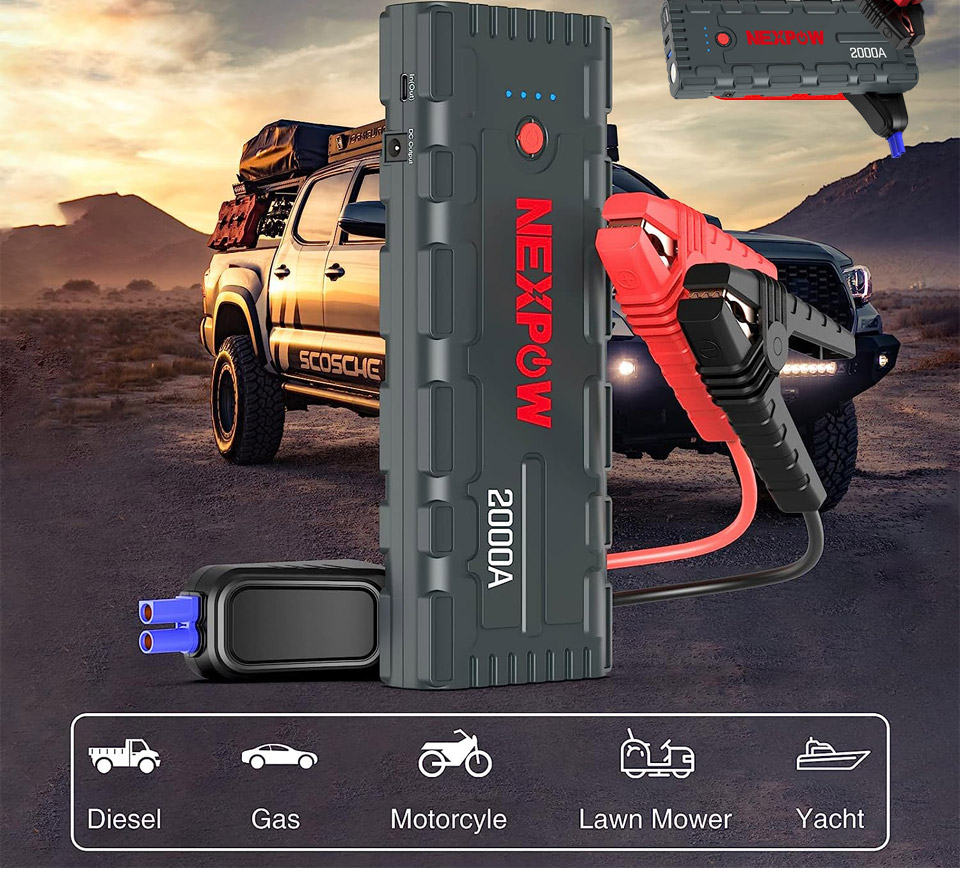 NEXPOW 2000A Peak Car Jump Starter