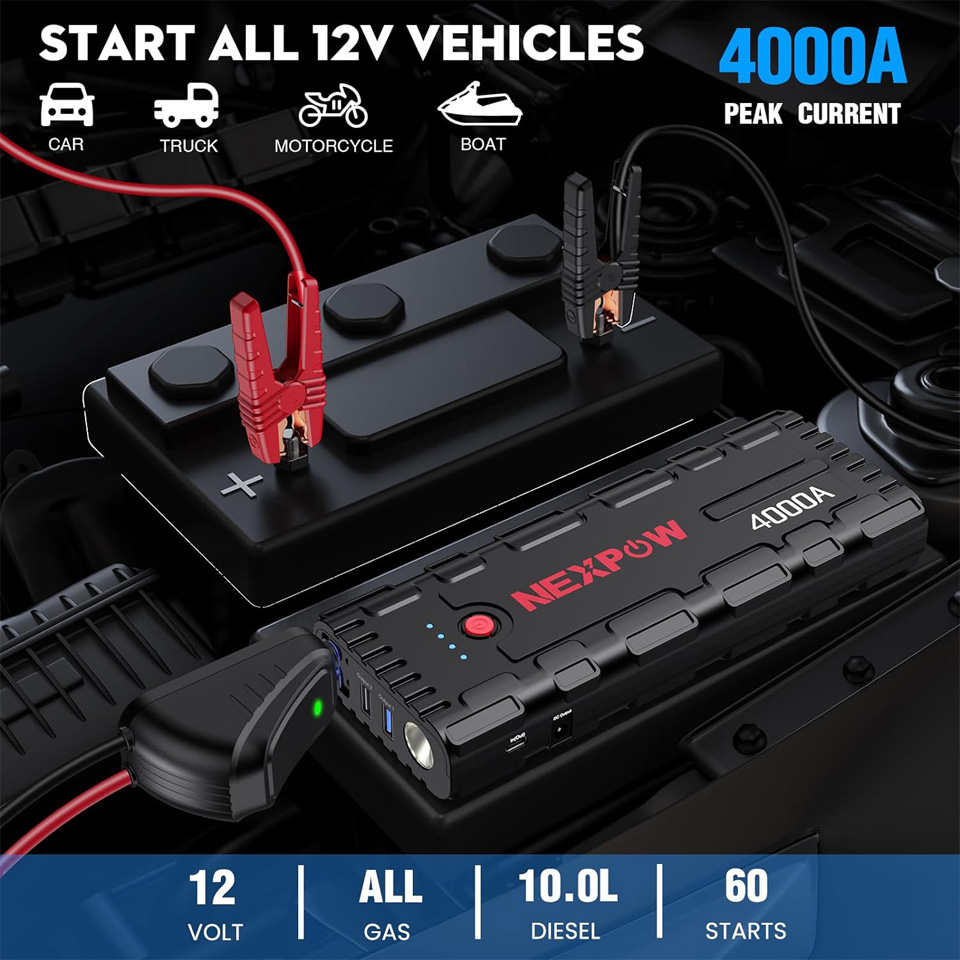NEXPOW 4000A Peak Car Jump Starter