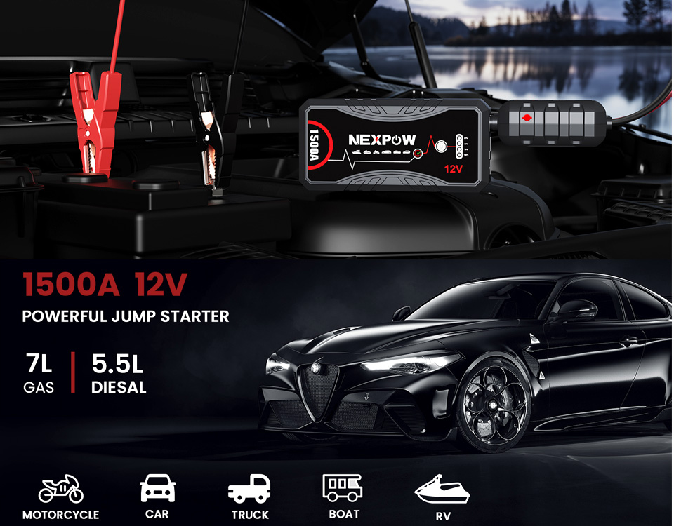 NEXPOW Portable Lithium Car Jump Starter 