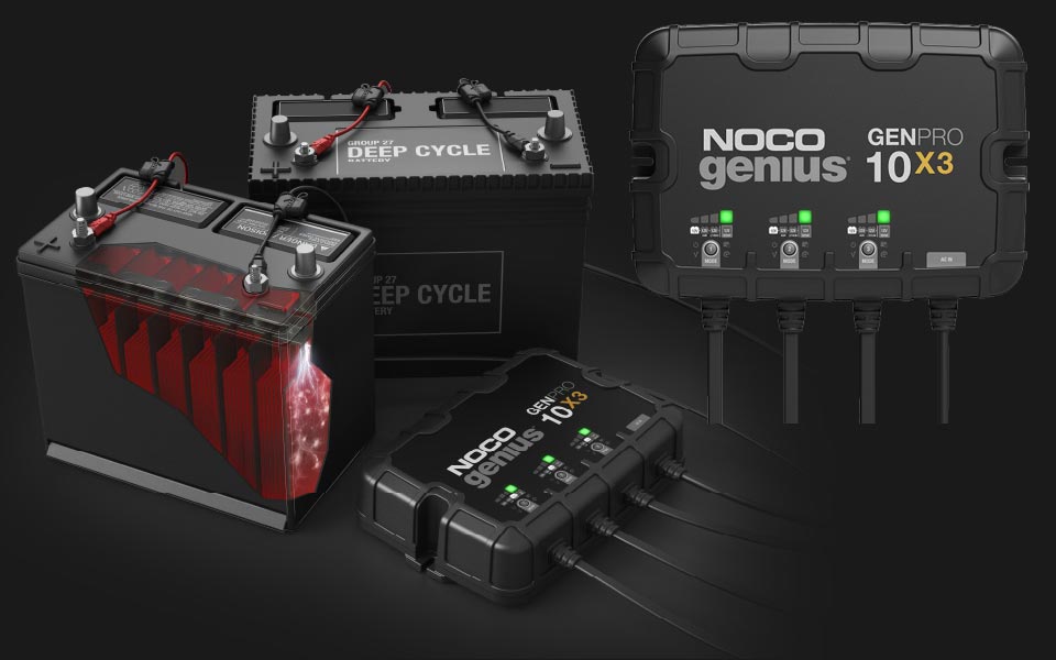 NOCO Genius GENPRO10X3 Fully-Automatic Smart Marine Charger