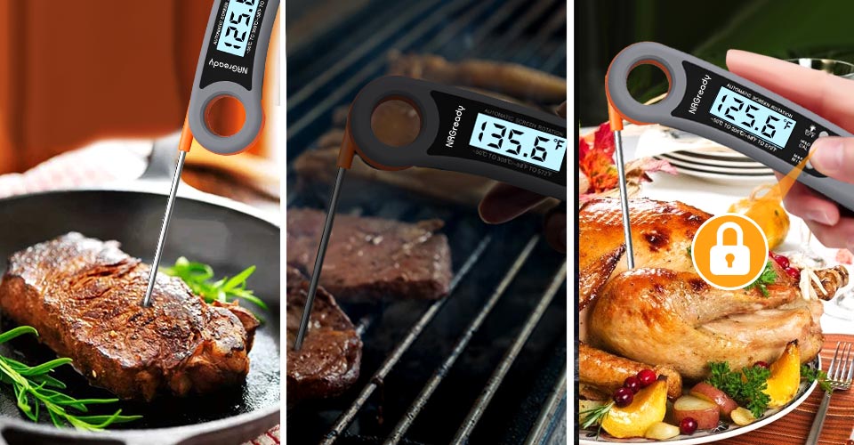 NRGready Instant Read Digital Meat Thermometer With Probe
