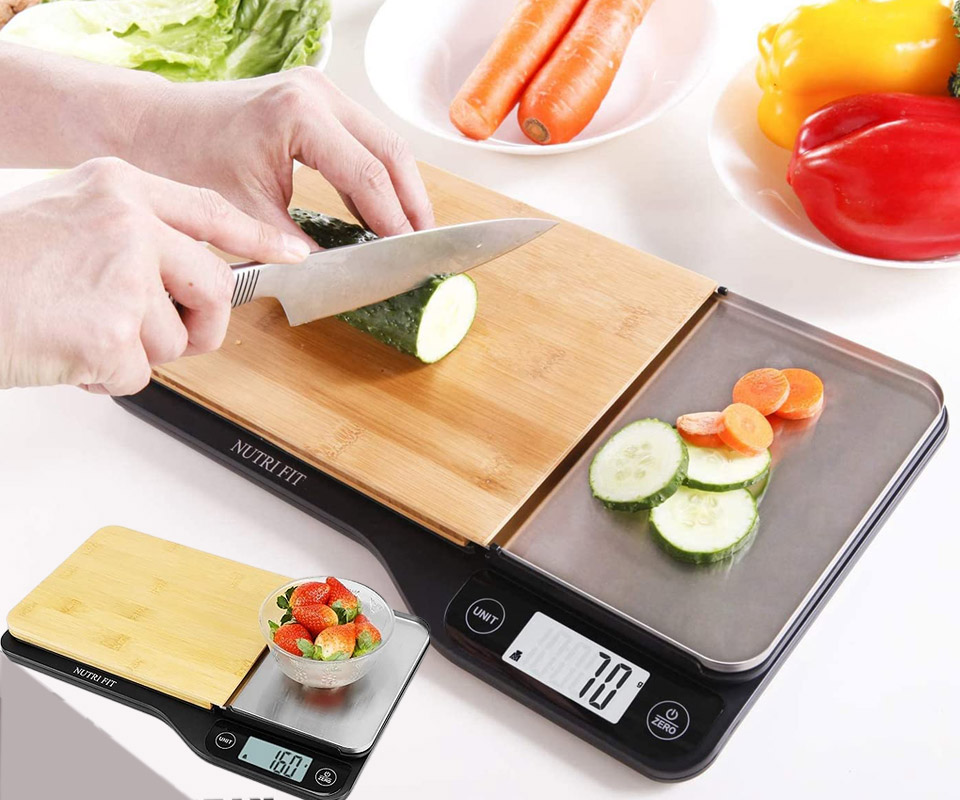 NUTRI FIT Smart Cutting Board And Tray With Digital Kitchen