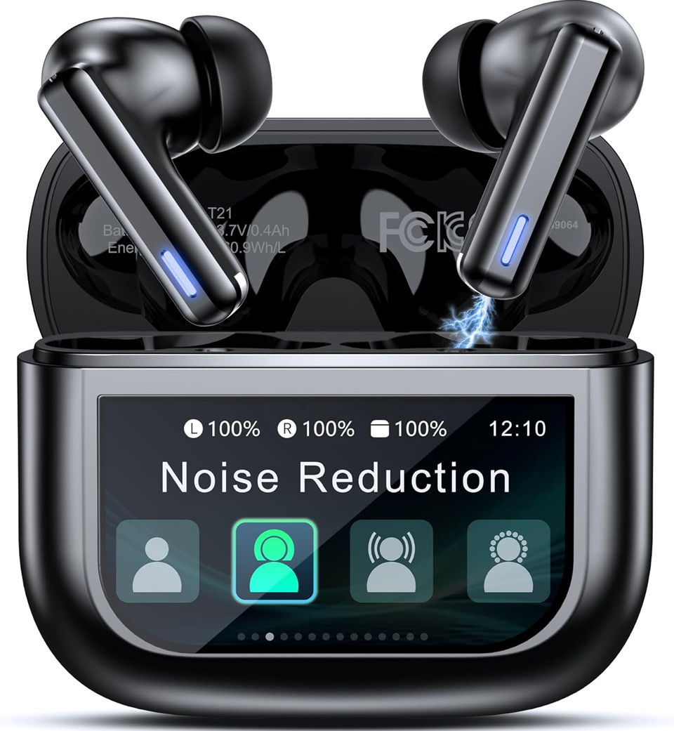 Nequga Noise Cancelling Bluetooth Earbuds With Touch Screen