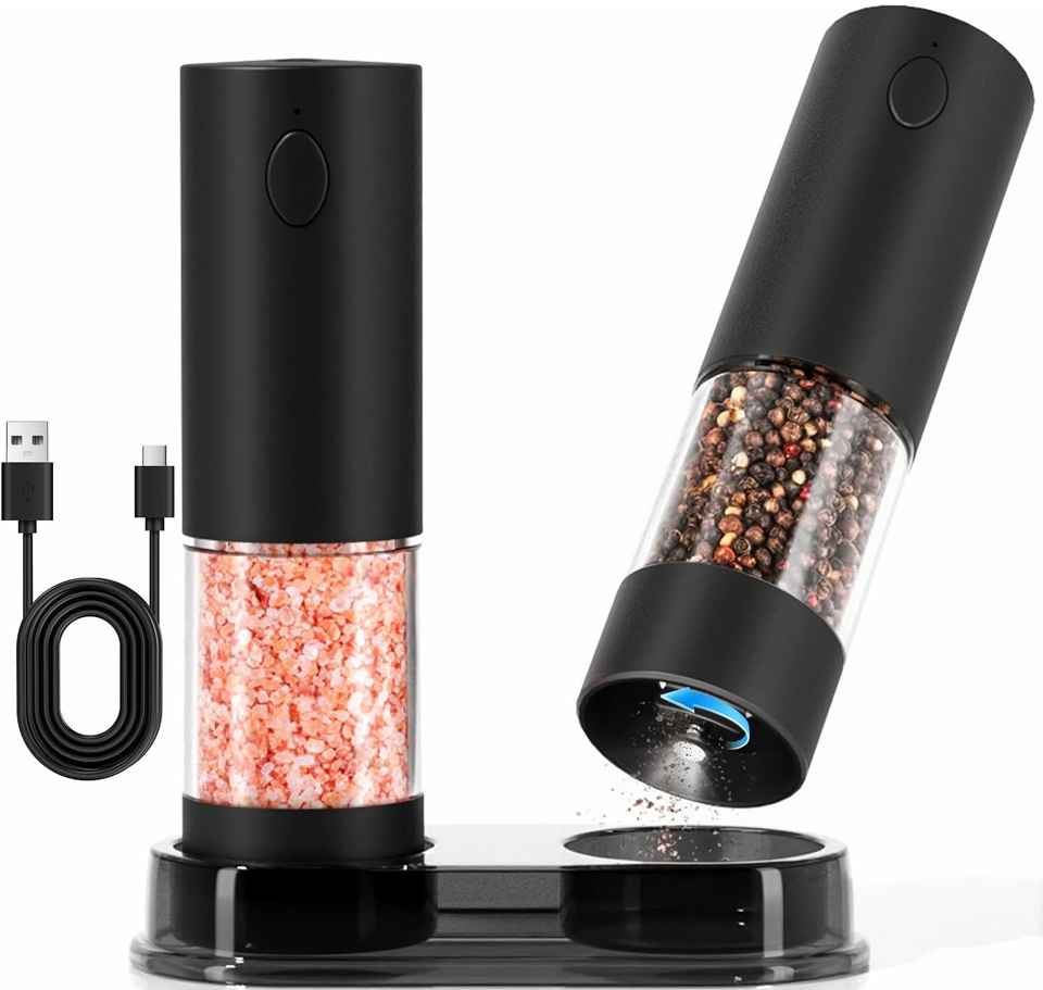 New England Stories Electric Salt And Pepper Grinder Set