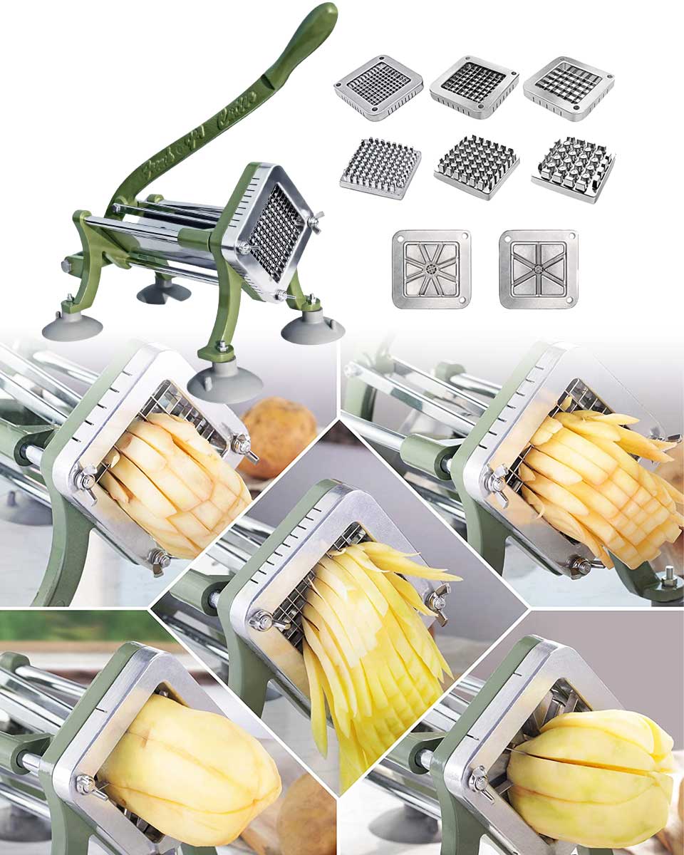 New Star Foodservice Commercial Grade French Fry Cutter Combo