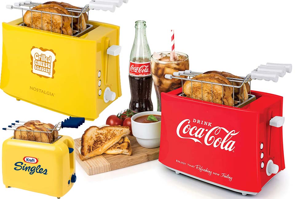 Nostalgia Coca-Cola Grilled Cheese Sandwich Toaster