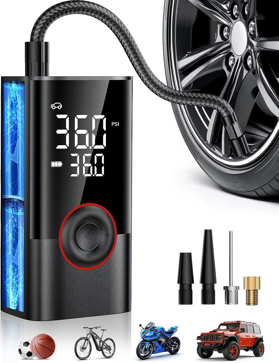 OMQ Portable Tire Inflator Air Compressor