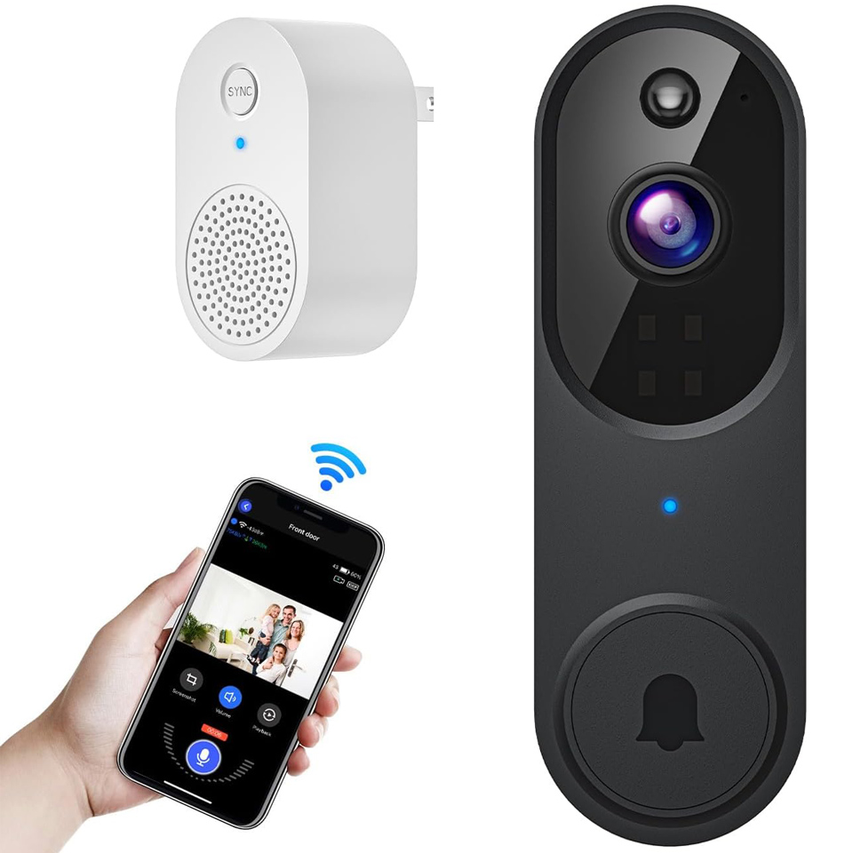 Orbitell Wireless Wi-Fi Video Doorbell Camera With Two Way Audio