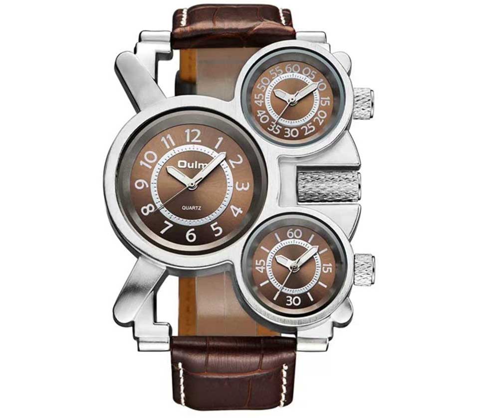 Oulm Three Time Military Watch 