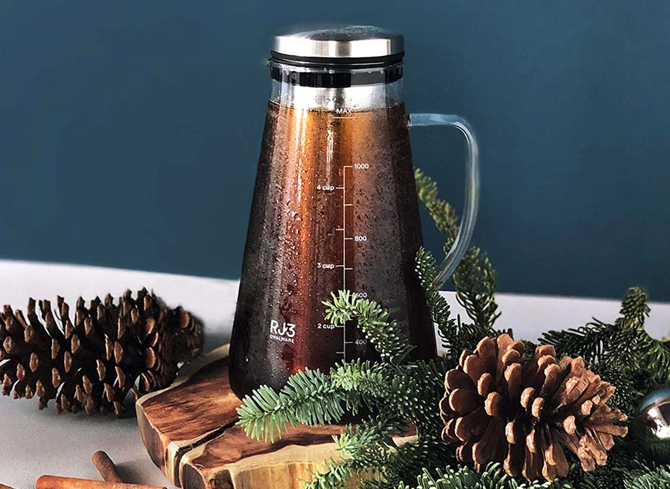 Ovalware Cold Brew Iced Coffee Maker and Tea Infuser