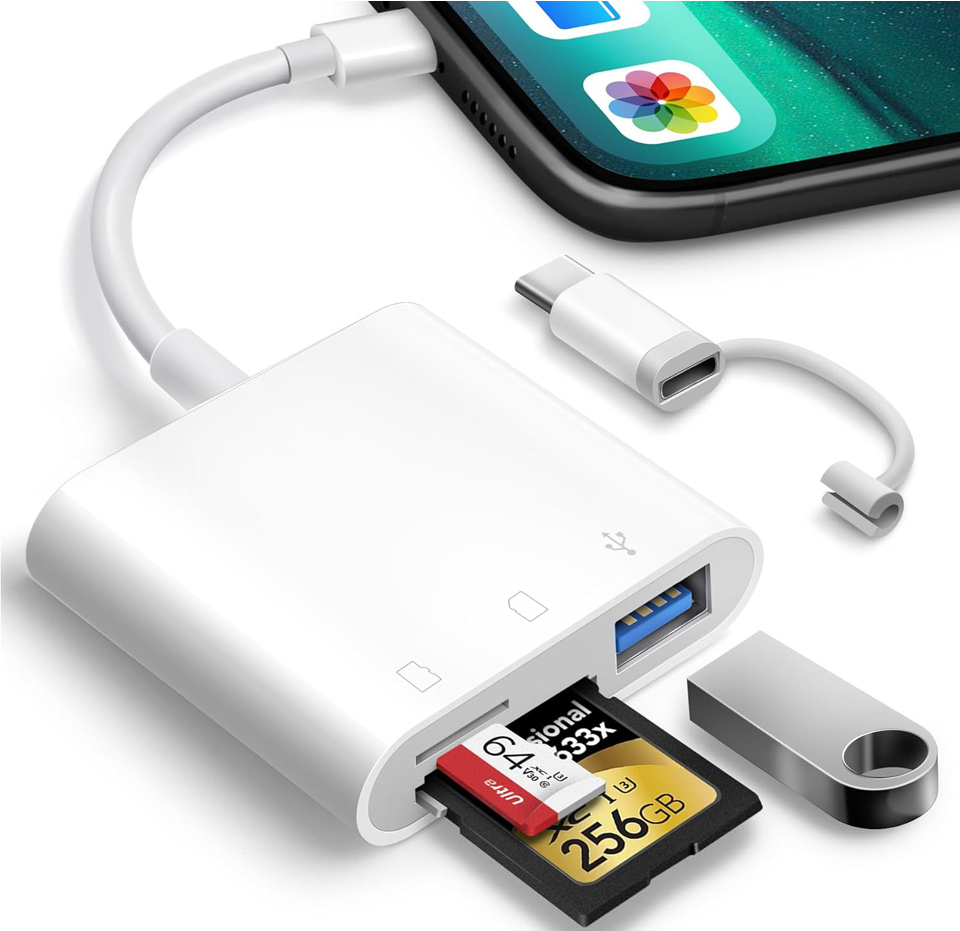 Oyuiasle 3-in-1 SD Adapter With Dual Slots And USB Port