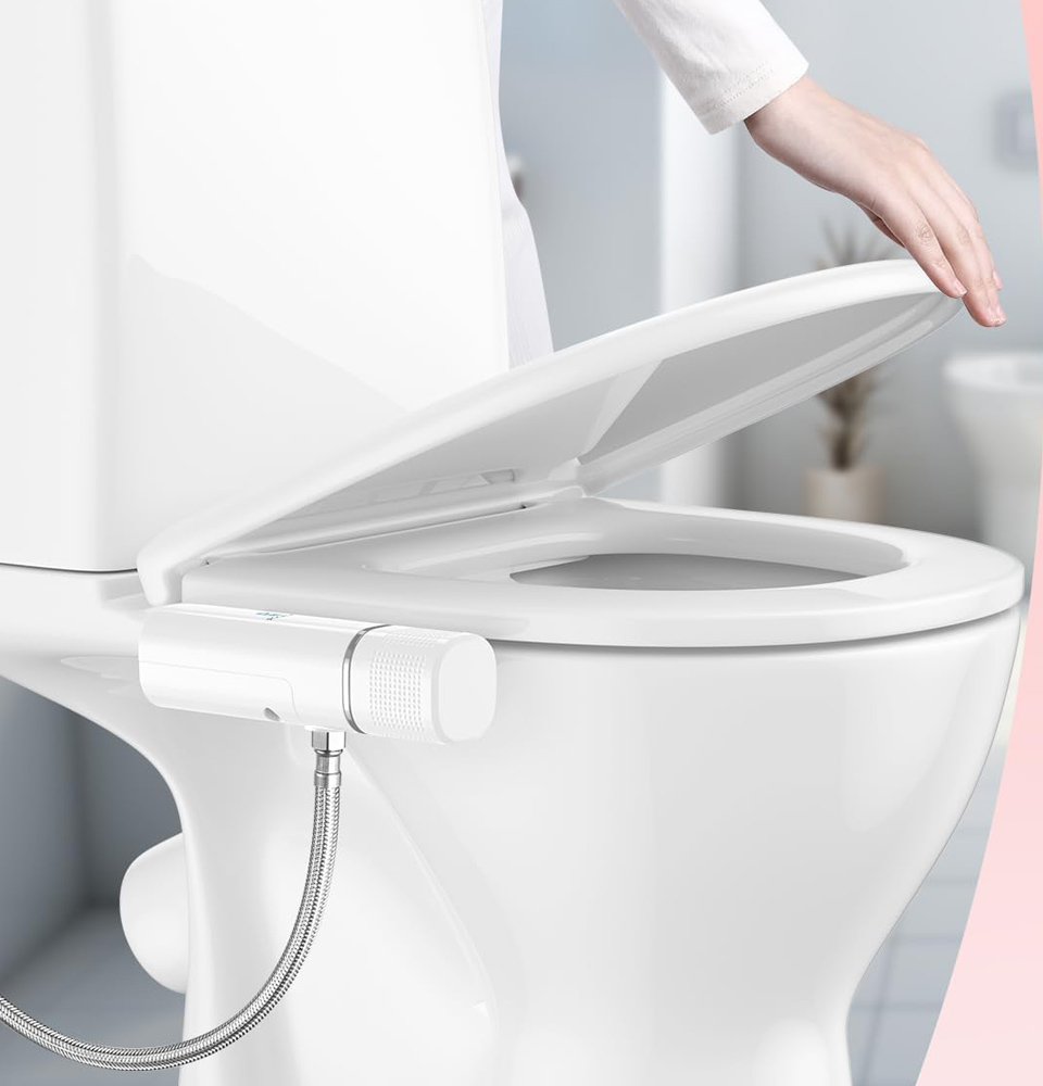 POCALAND Ultra-Slim Bidet Attachment With Retractable Dual Nozzles