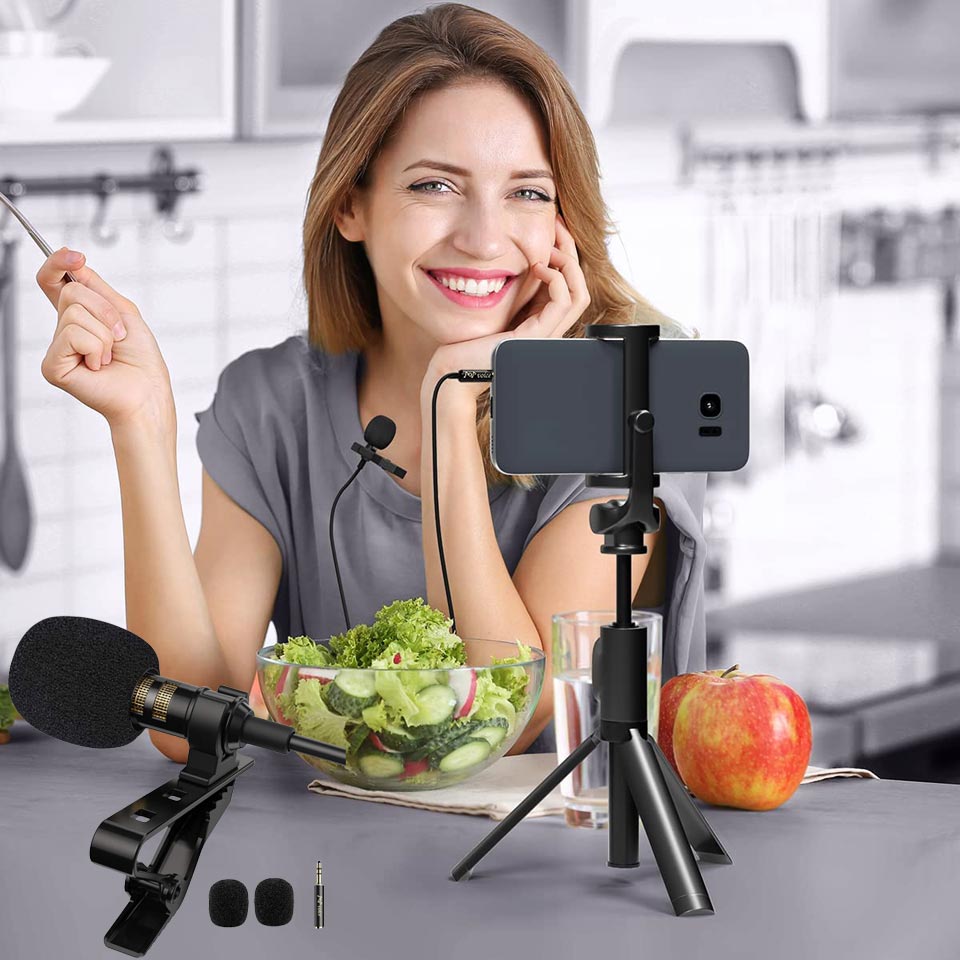 PoP Voice Professional Lavalier Lapel Microphone