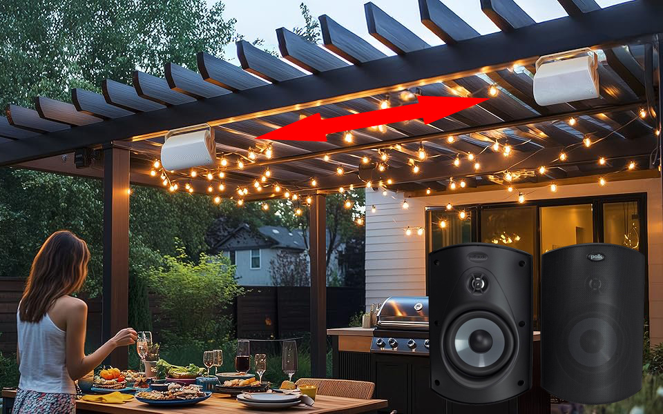Polk Audio Atrium 5 All-Weather Outdoor Speakers With Powerful Bass