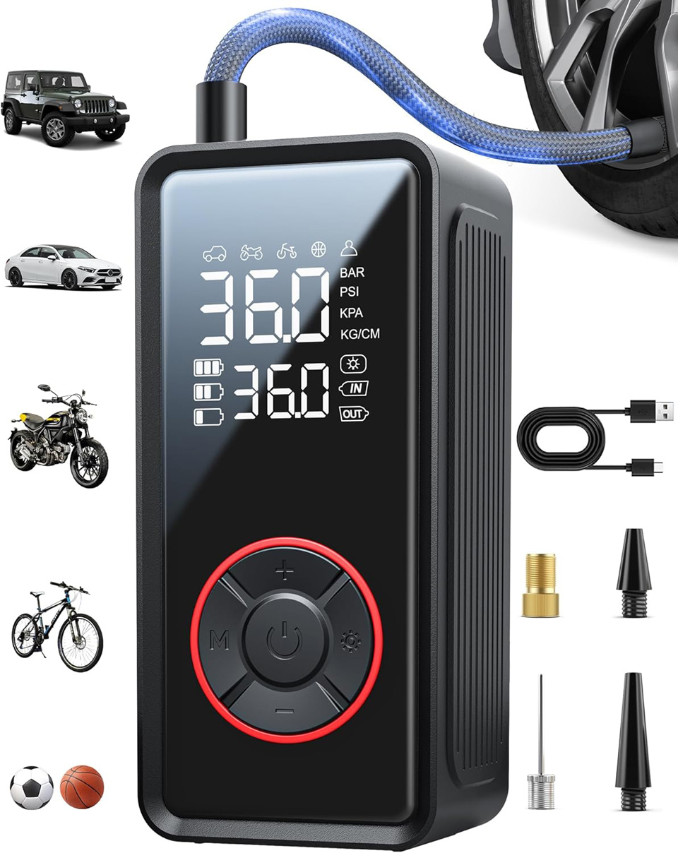 Powools Tire Inflator Portable Air Compressor
