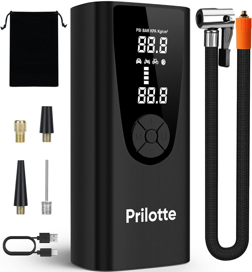 Prilotte Portable Tire Inflator And Air Compressor