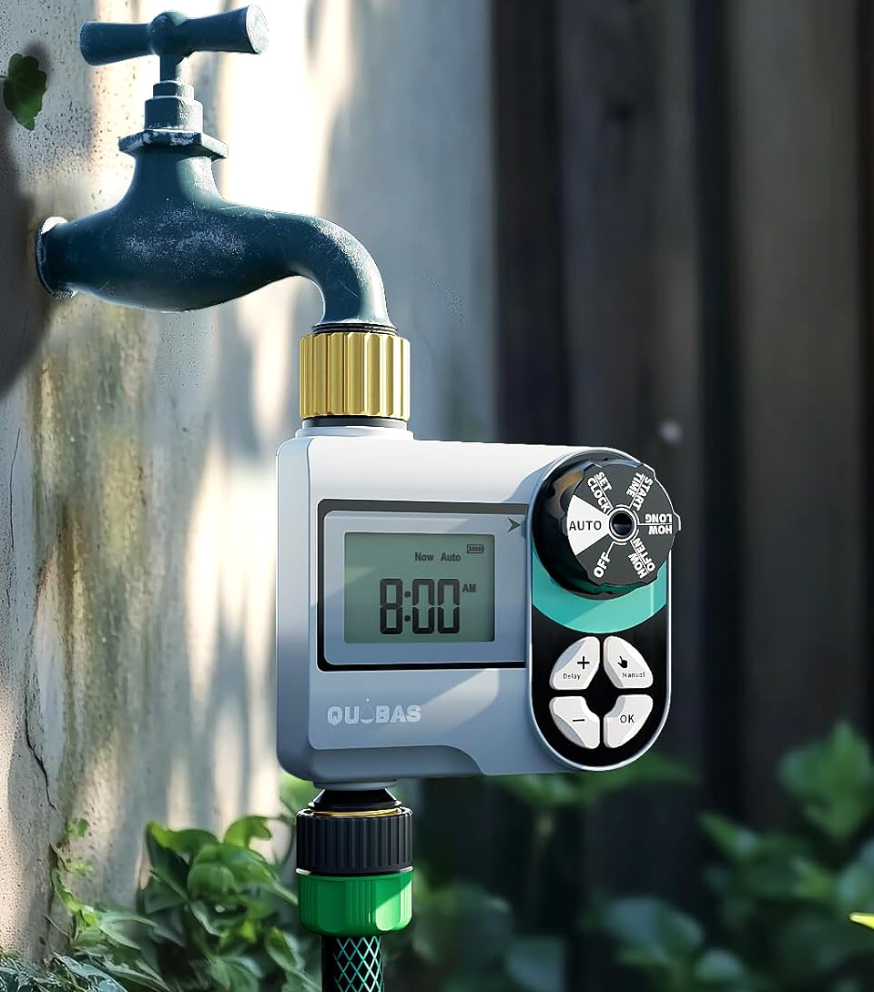 QUOBAS Programmable Hose Timer With Brass Inlet And Outlet
