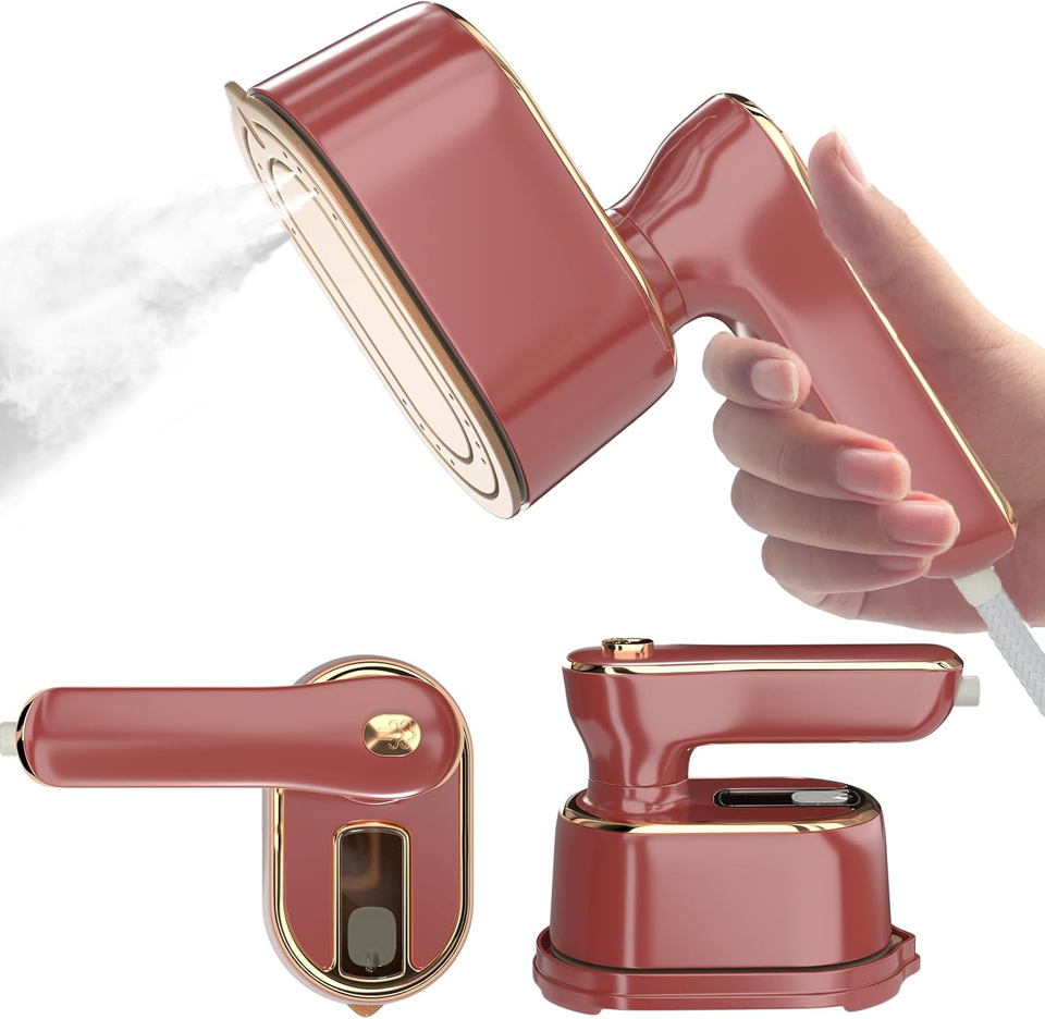 Quuejenl Portable 2-in-1 Steamer Iron