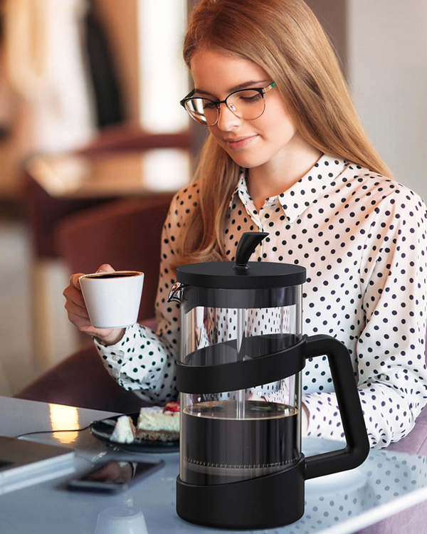 RAINBEAN Large French Press Glass Travel Camping Coffee Maker