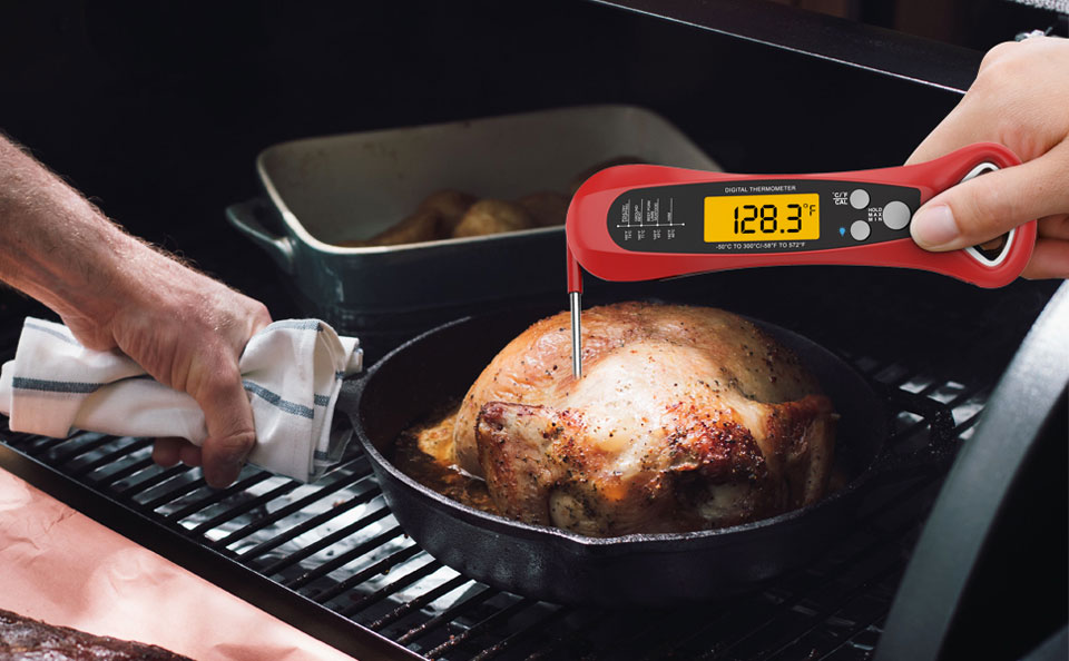 ROUUO Instant Read Meat Thermometer For Cooking
