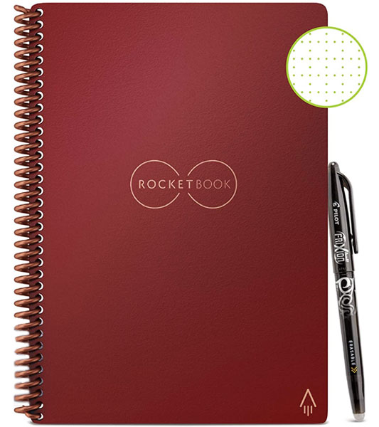 Rocketbook Smart Reusable Notebook with Pilot Frixion Pen