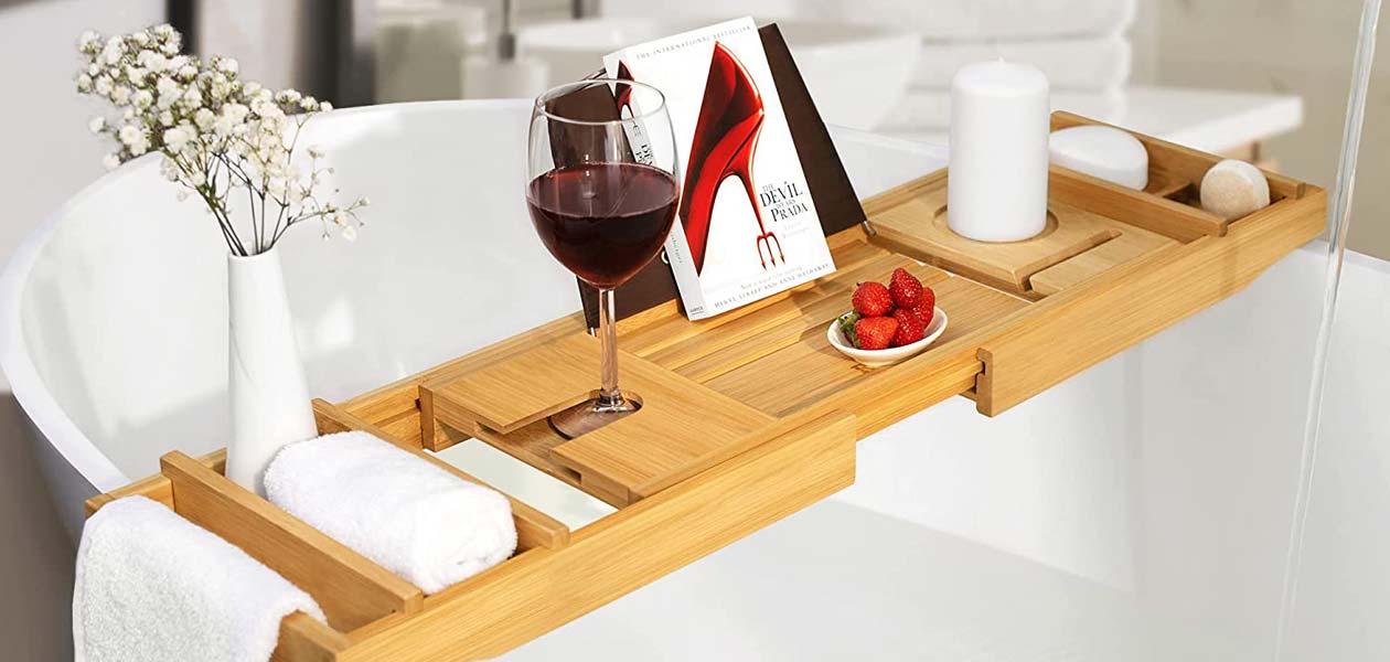 Household Gadgets - Royal Craft Wood Bathtub Caddy Tray