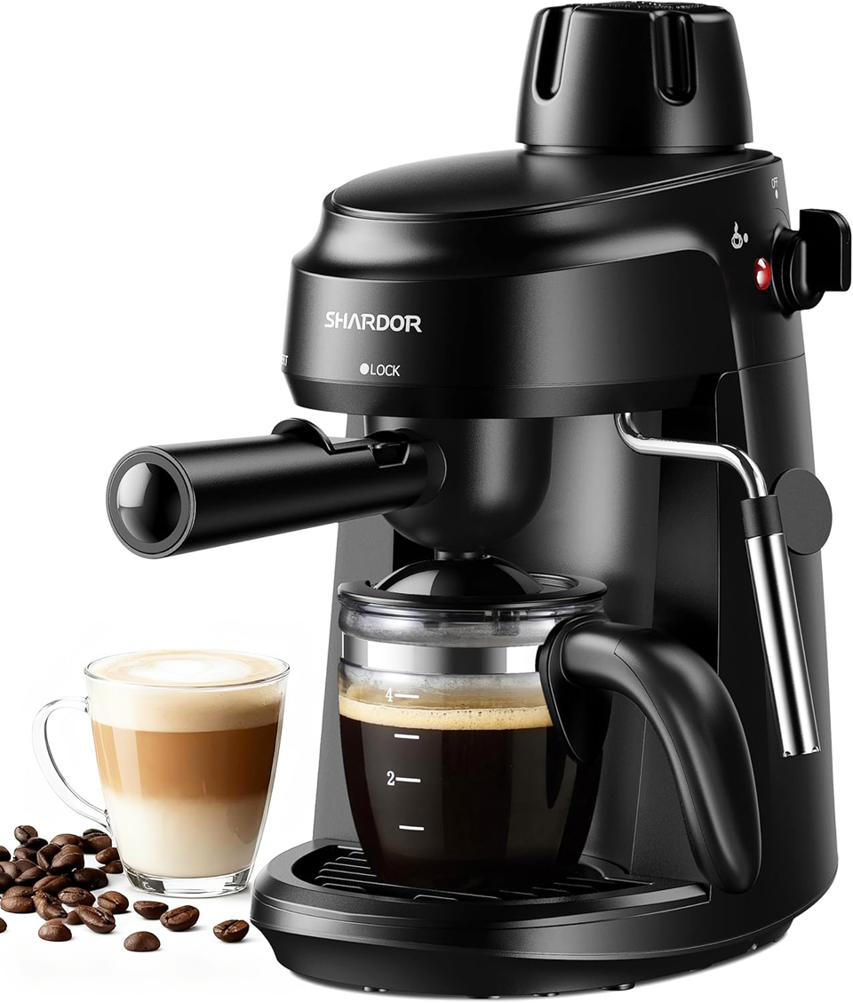 SHARDOR Compact 3.5 Bar Espresso Machine With Milk Frother