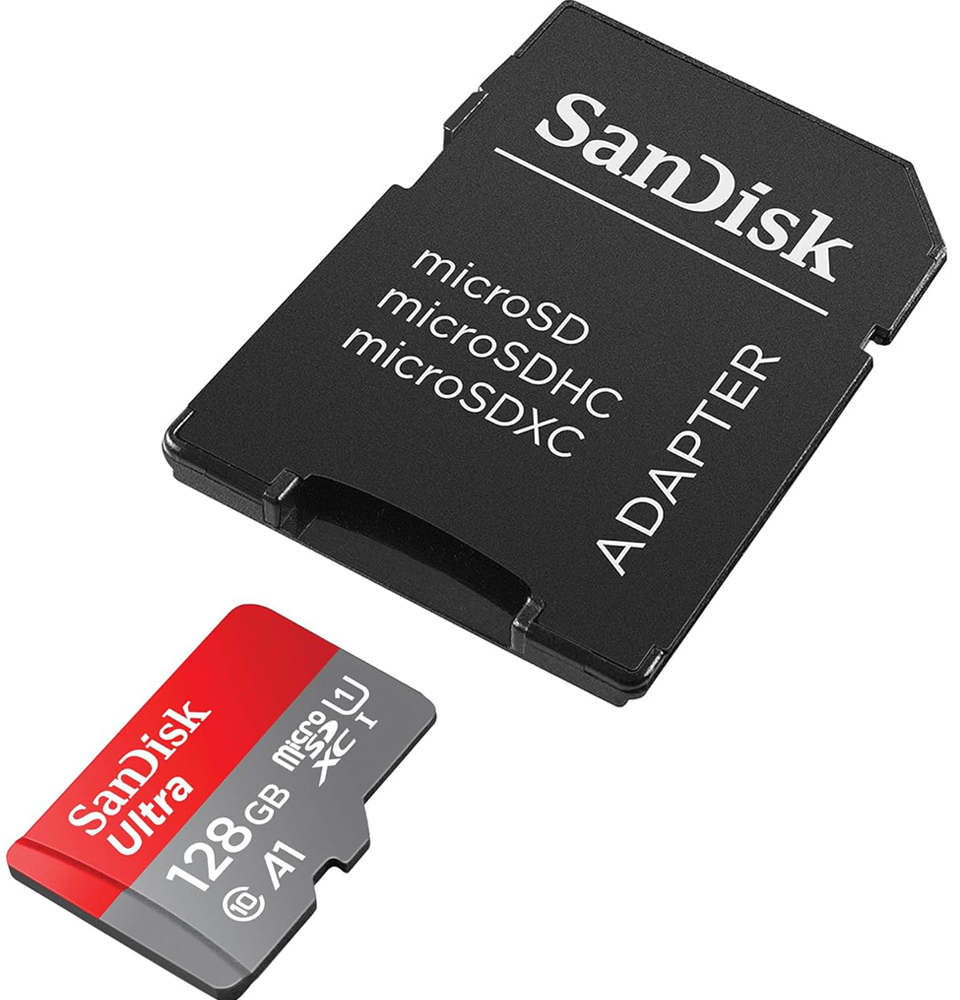 SanDisk 128GB Ultra microSDXC UHS-I Memory Card With Adapter