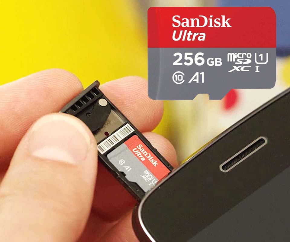 SanDisk 256GB Ultra microSDXC UHS-I Memory Card With Adapter