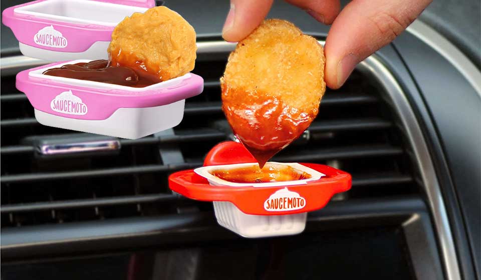 Saucemoto Dip Clip Car Sauce Holder