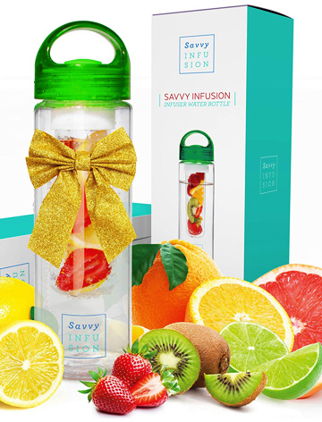 Savvy Infusion 24 or 32 Ounce Fruit Infuser Bottle