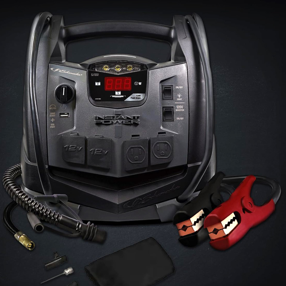 Schumacher Portable Power Station Jump Starter Air Compressor