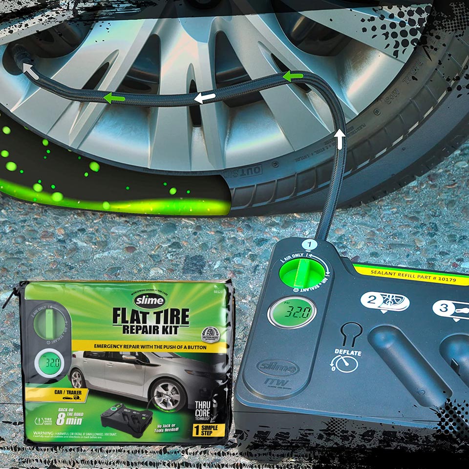 Slime Flat Tire Puncture Emergency Kit