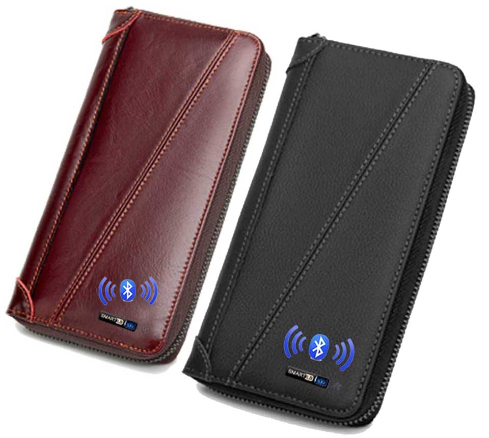 Smart LB Long Bluetooth Leather Wallet with Alarm