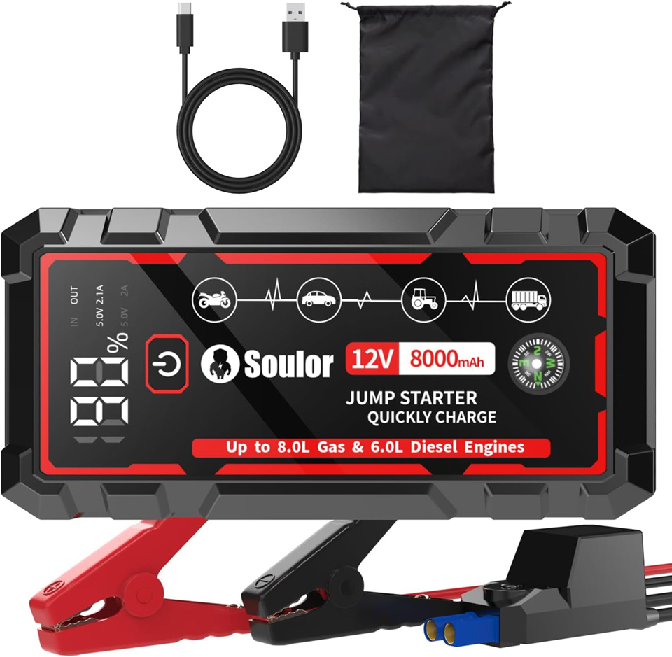 Soulor 5000A Portable Car Battery Jump Starter