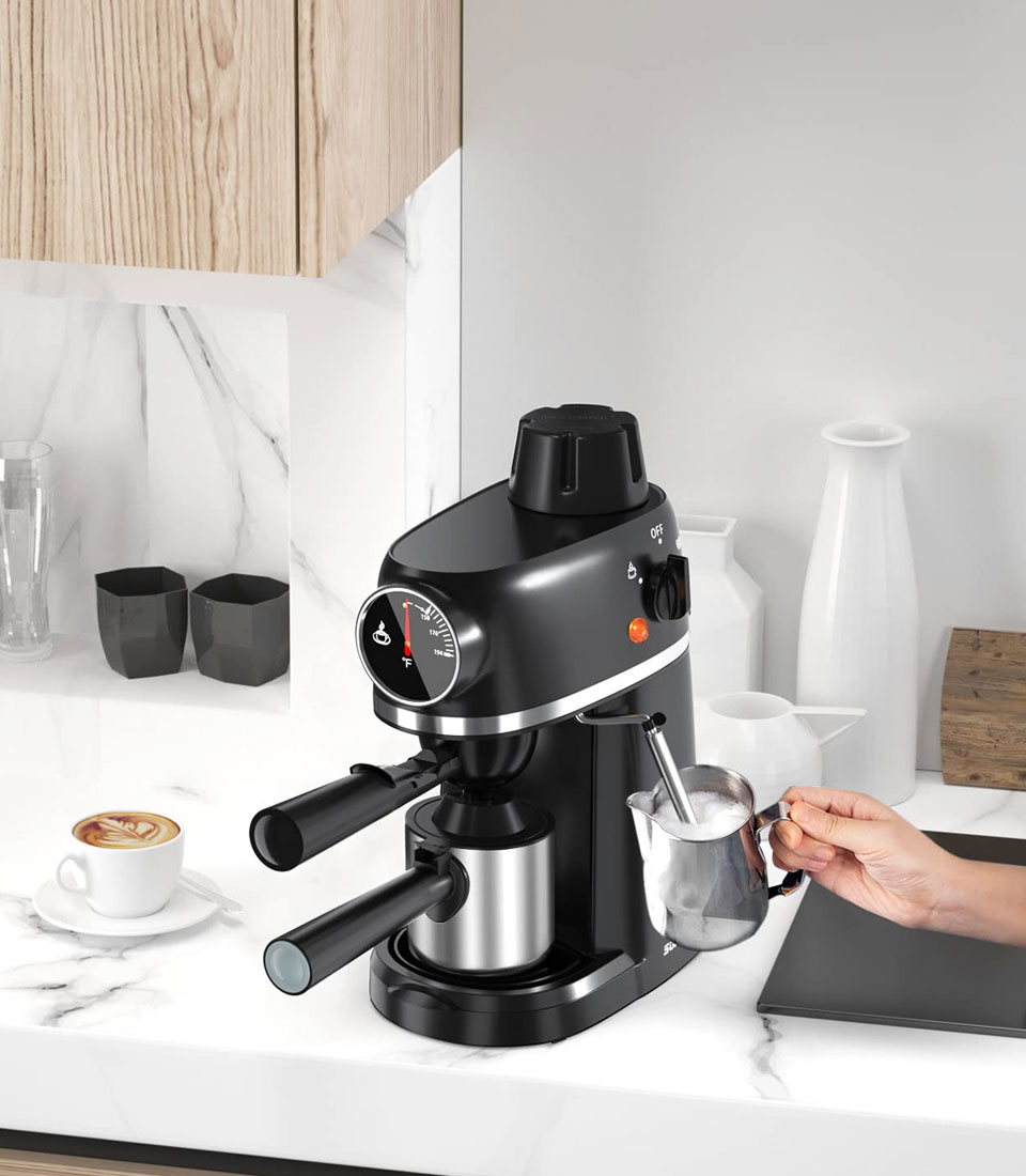 Sowtech Espresso And Cappuccino Maker With Milk Frother