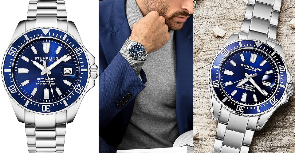 Stuhrling Original Men's Pro Dive Sports Watch