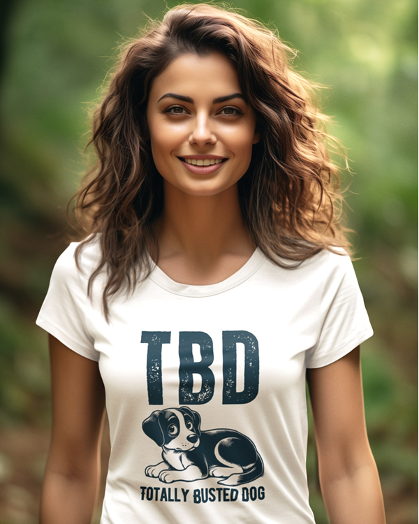 TBD-Totally-Busted-Dog Stickers T-shirts Coffee Mugs And More