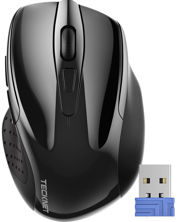 TECKNET 2.4G Ergonomic Optical Wireless Mouse