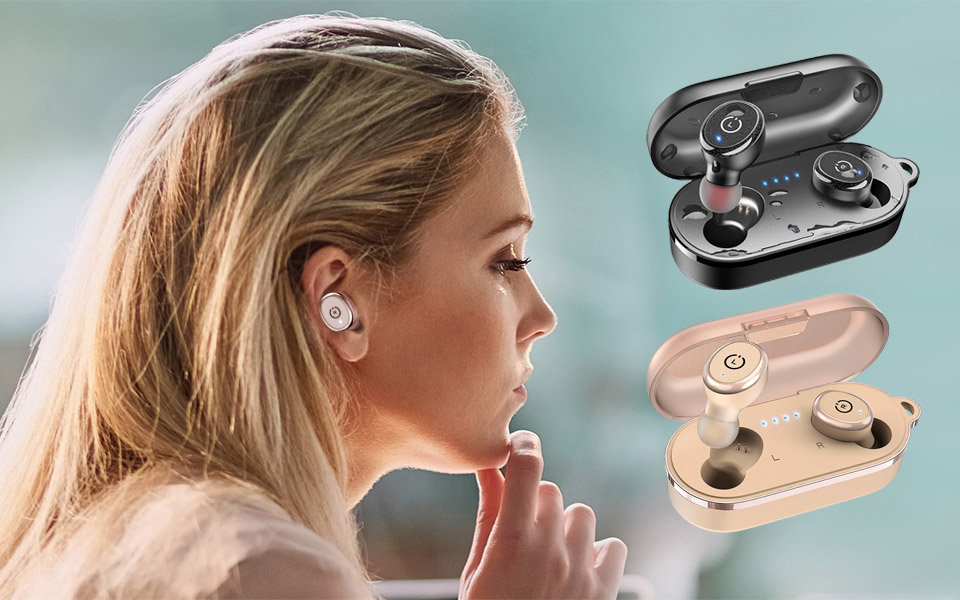 TOZO Bluetooth Wireless Earbuds With Wireless Charging Case