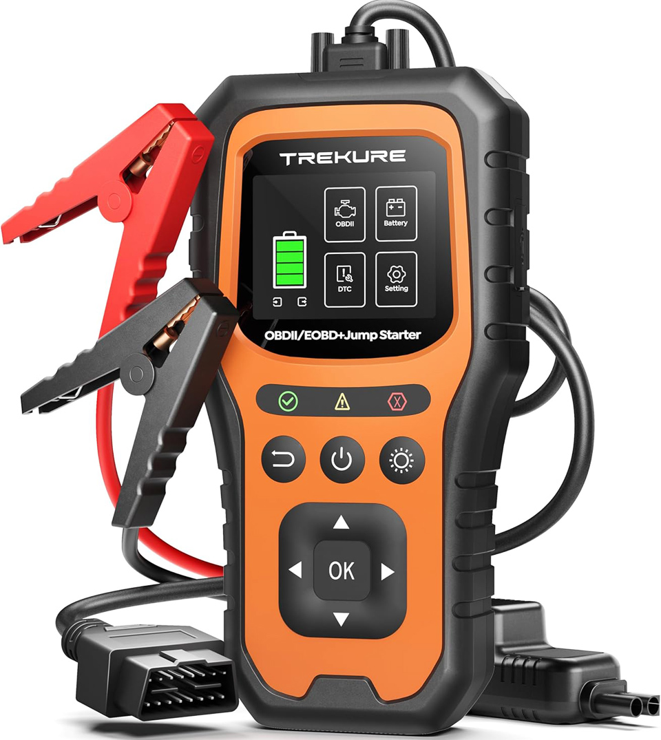 TREKURE Portable 5000A Car Battery Jump Starter With OBD2 Scanner