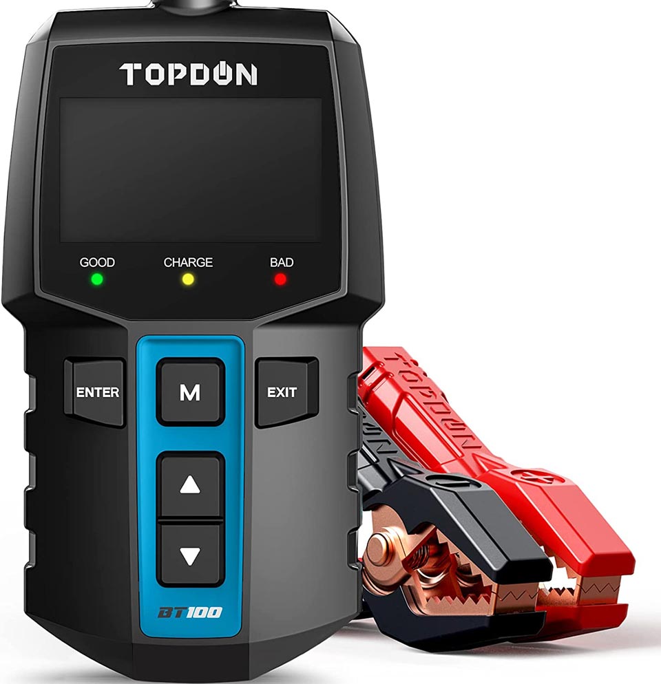 TT TOPDON Car Battery Tester For Cars Trucks Motorcycles SUV & Boats