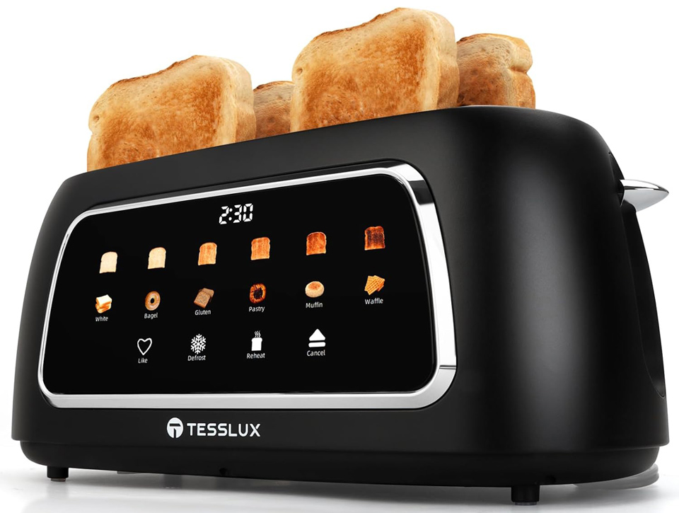 Tesslux 4 Slice Toaster With Touch Screen Control