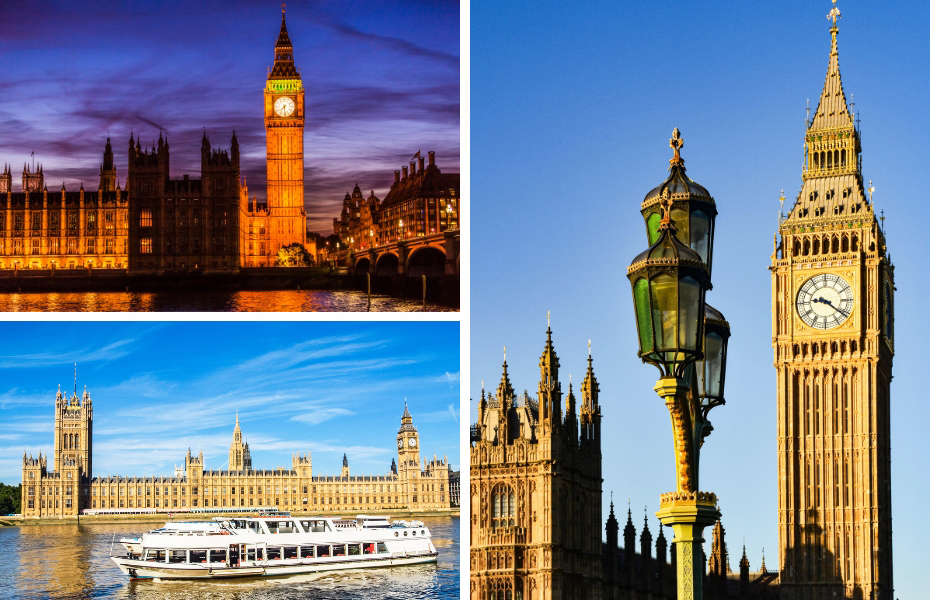 Thames, Houses of Parliament and Big Ben