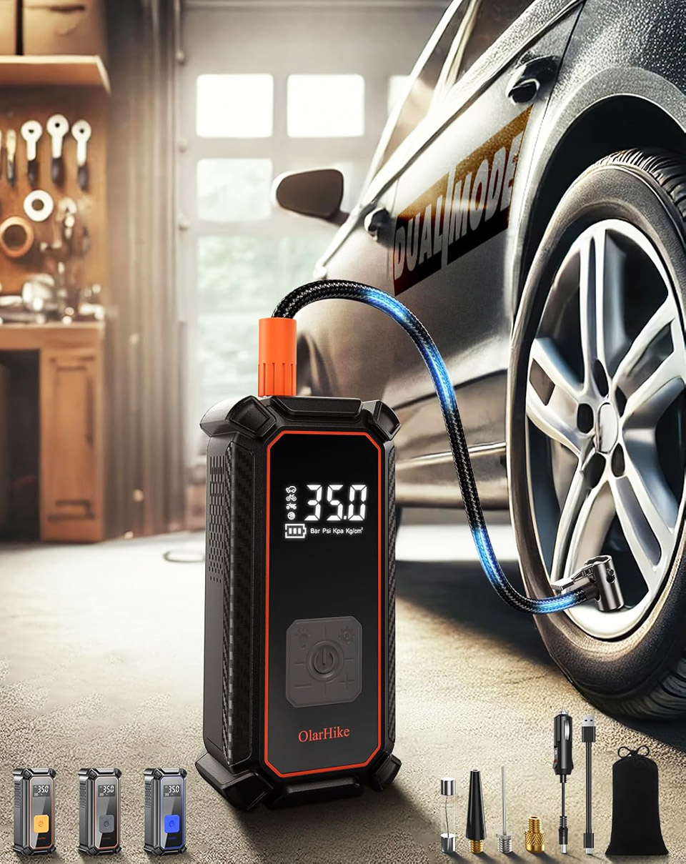 larHike Cordless Portable Air Compressor Tire Inflator