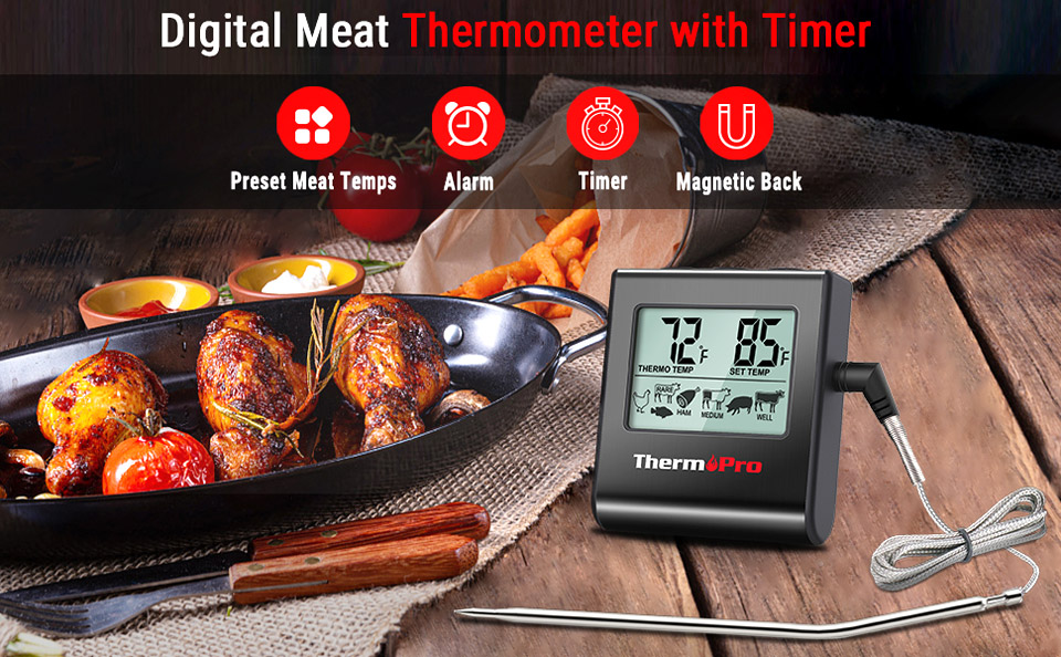 ThermoPro TP-16 Large LCD Digital Thermometer