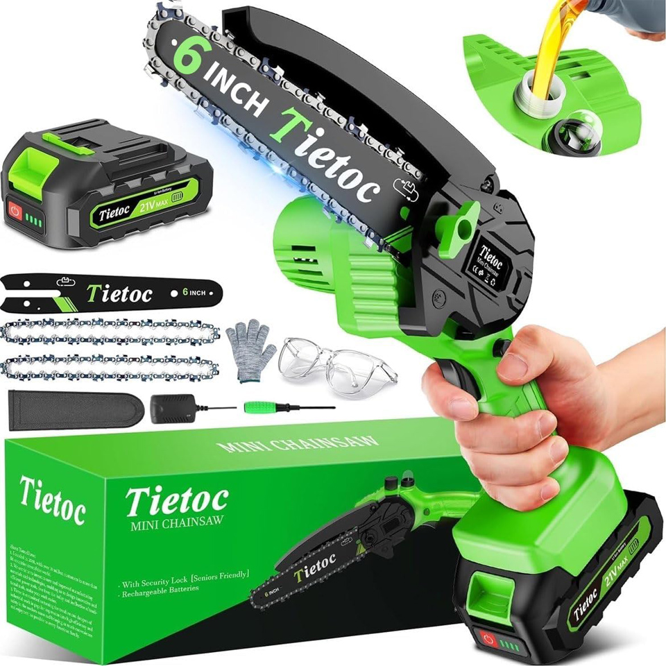 Tietoc Cordless Battery Powered Mini Chainsaw