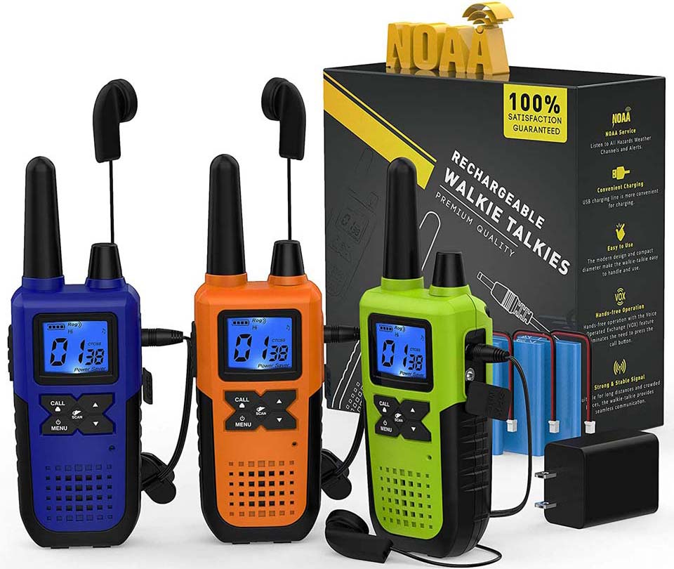 Topsung USB Rechargeable Long Range Walkie Talkies 