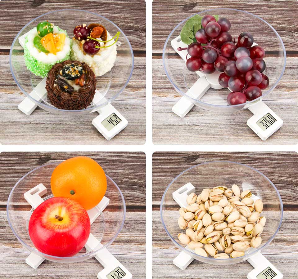 TriTree Compact Foldable Portable Digital Kitchen Scale