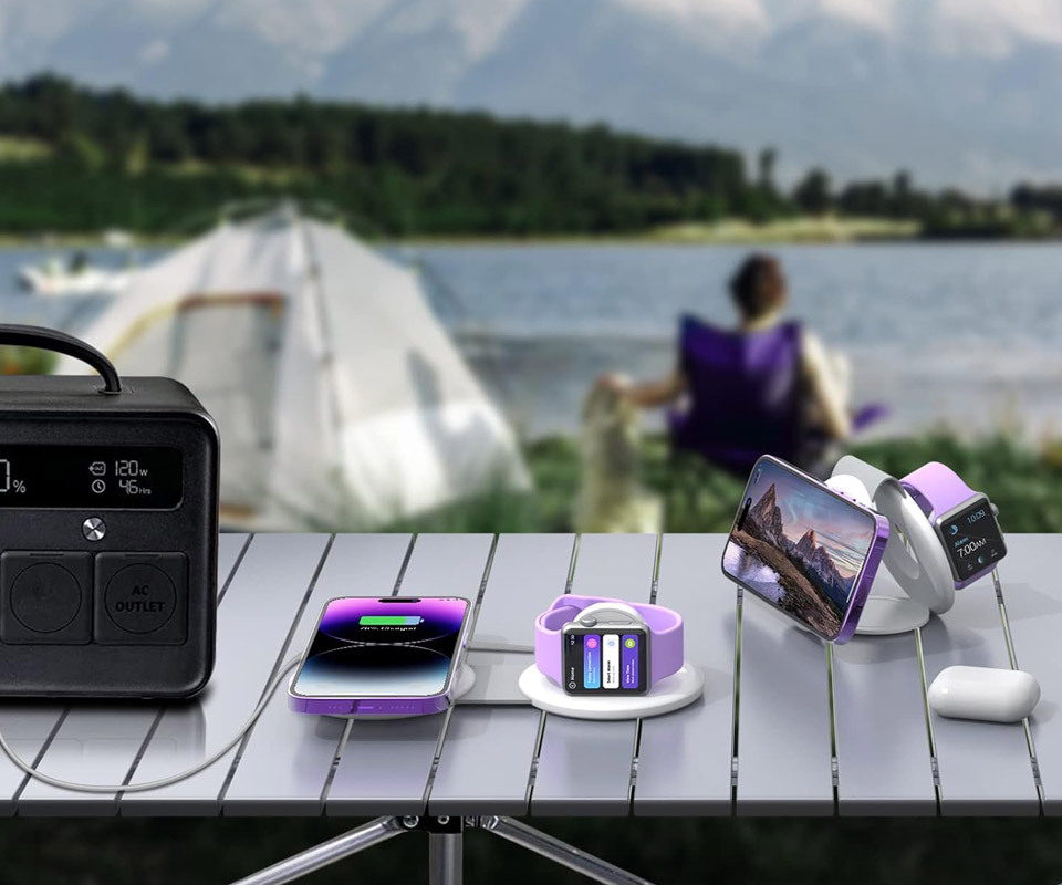 UCOMX Nano Mini 2-In-1 Wireless Travel Charger For Multiple Devices